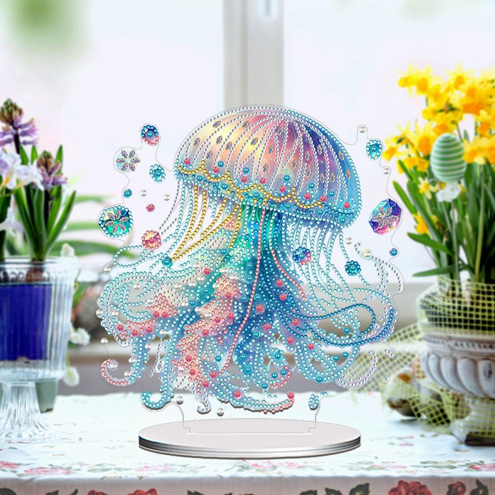 Acrylic Special Shape Leopard Diamond Painting Desktop Ornaments Kit 5D DIY Diamond Art Tabletop Decorations Bedroom Table Decor