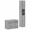 2 Piece Bathroom Cabinet Set UTRECHT Sonoma Grey