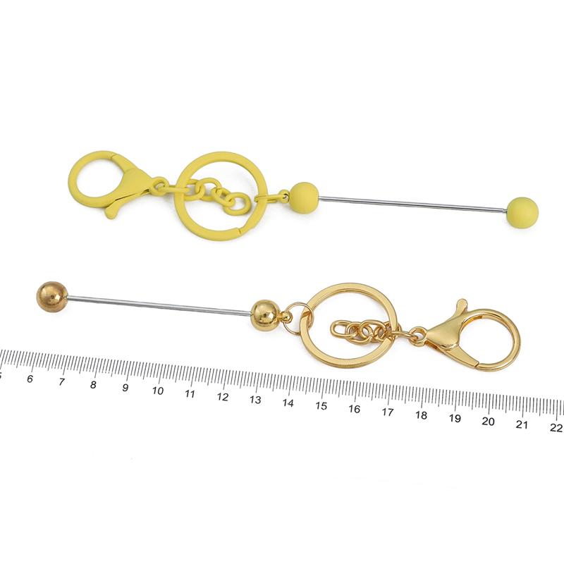 1 Satz ausgefallener DIY-Schlüsselanhänger mit Perlen, passend für große Lochperlen für Frauen und Mädchen, DIY-Schlüsselanhänger, Schmuckherstellung