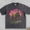 Bear Vintage Tee Cosmic Forest Night. Retro Grizzly Wildlife Scene. Wild Nature Lover Gift. 90s Washed Comfort Colors® Graphic T-Shirt