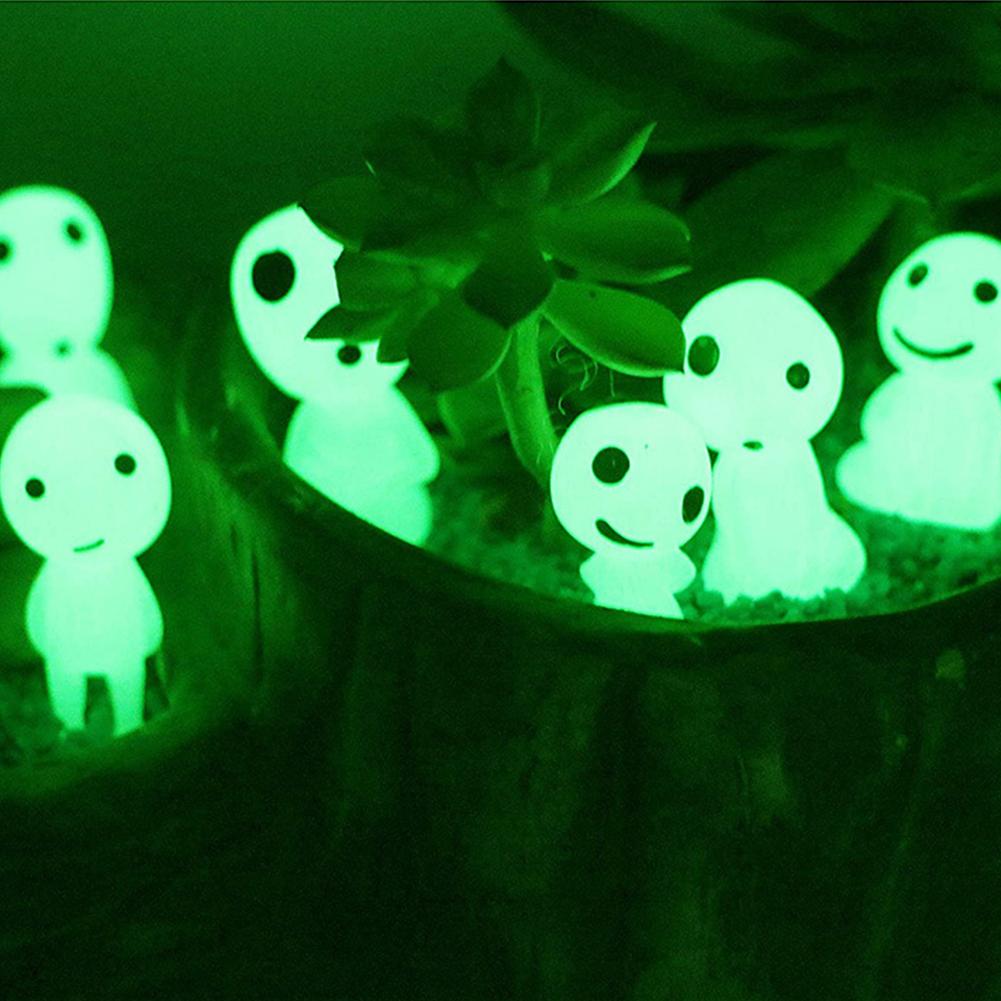 10 Halloween Luminous Alien Ornament Glow In Dark Resin Crafts For Micro Landscape Garden Decoration