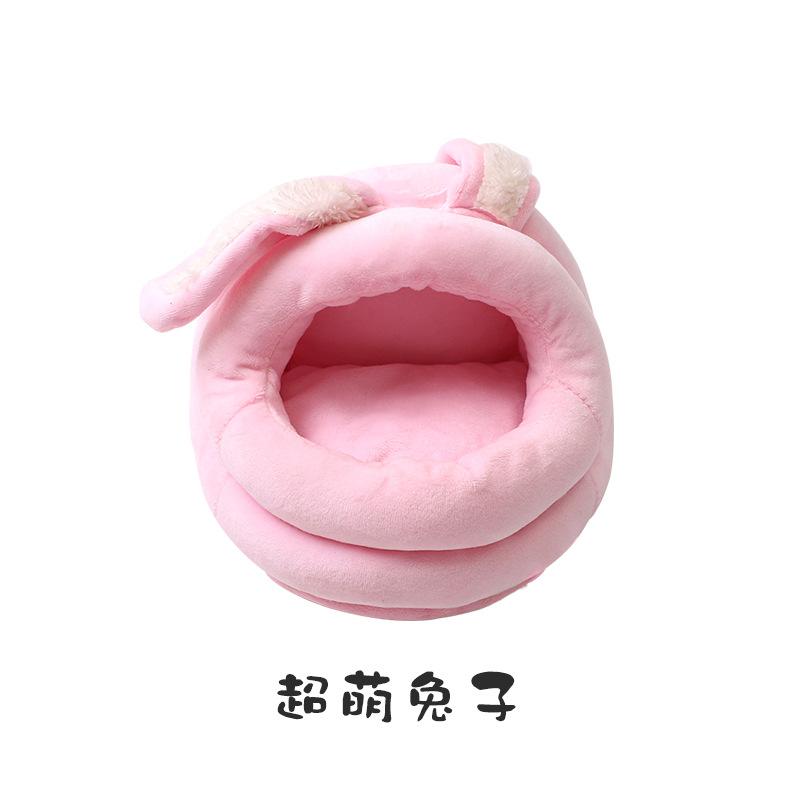 

Гнездо для хомяка Маленькое гнездо для домашних животных всесезонное Мягкое Теплая хлопковая кровать Цветочная ветка Мышь Морская сумка Планер Дом для голландской свиньи Товары для животных S