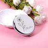 1pc Home Decor Fresh Flower Customized Name Mirror With Name Fold Mirror Round Circle Mirror Makeup Mirror Party Gift