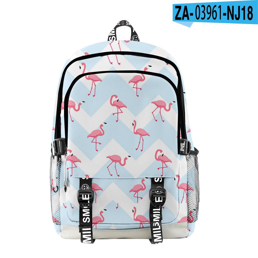 Klassieke Nieuwigheid Coole Flamingo 3D Print Student Schooltassen Unisex Oxford Waterdichte Notitieboek multifunctionele Reistassen