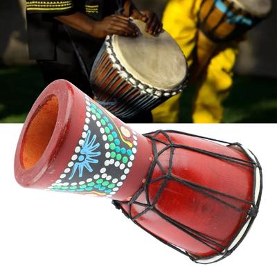 African Drum 5in Wooden Djembe Hand Percussion Instrument Crisp Sound for Kids Adults African Hand Drum African Drum Djembe Drum