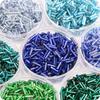 2x6mm Colorful Silver Core Czech Glass Seed Bugle Beads Tube Spacer Beads For Jewelry Making Garment Sewing Accessory