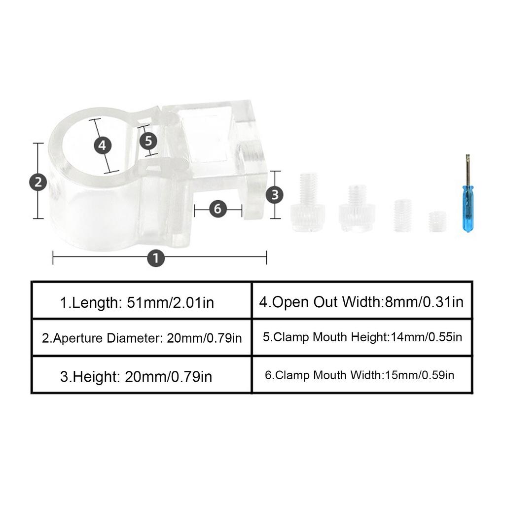 Aquarium Hose Clamp Transparent Split Type Plastic Water Pipe Fixing Clip for Fish  