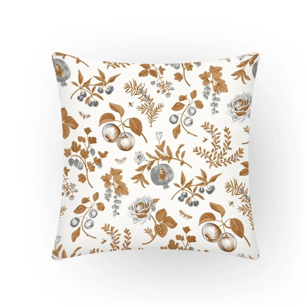Office Sofa Car Cushion Cover Simple Floral Art Pattern Luxury Home Decor Pillow Cover