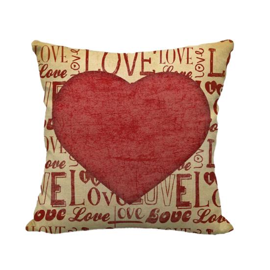Pillow Case Comfortable Feeling Decorative Dustproof Stylish Love Cushion Cover Happy Valentine's Day Decoration for Bedroom