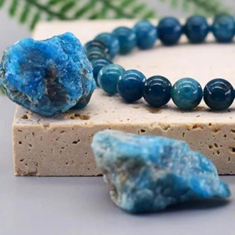 Trendy Blue Apatite Handmade Beaded Stone Bracelet For Women Men Gemstone Bracelets Boss Day Scene Employee Appreciation Gifts