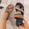 Fashion Women Slippers Fashion Platform Open-toed Sandals Colorful Tribal Pattern Slippers Summer Beach Shoes Women Home Slides Women