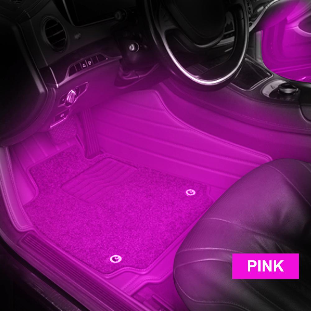 24/36/48/72 LED Ambient Lamp Auto Decoration LED Car Foot Light Remote/Voice Control Atmosphere Lamp