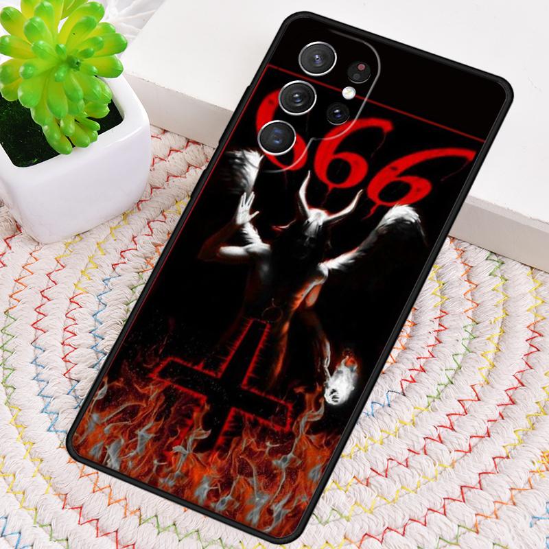 Pentagram 666 Demonic Silicone Phone Case For Samsung Galaxy Note 10 Pro S26 S25 S24 S23 S22 S21 Plus S25Ultra Capa Cover