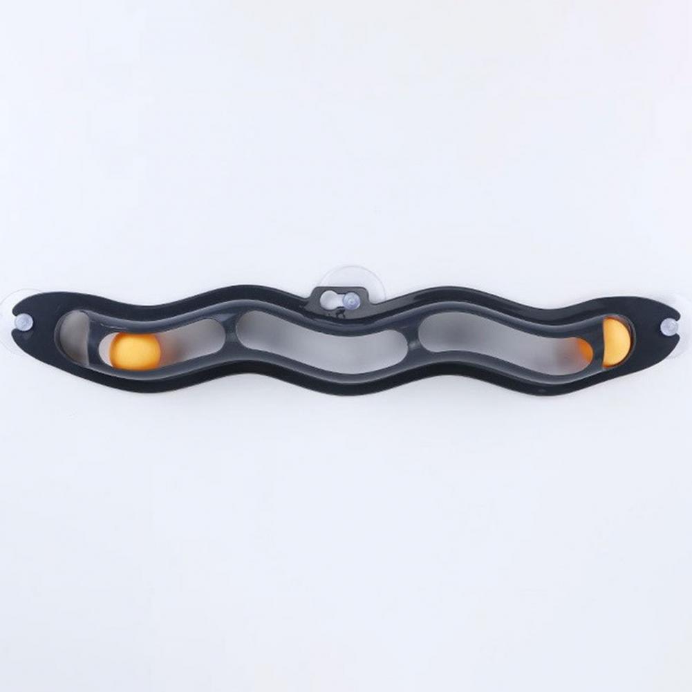 Cat Toy Cat Boredom Relief Toy Cat Track Ball Toy with Suction Cup for Boredom Relief Stress Reduction Wall Mount Hollow Wavy