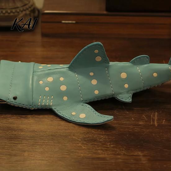 Duurzame Lensbeschermer Haaienshark Zonnebrilhoesje, Creatieve Faux Leren Etui, Brilhoesje Draagbare Brilhouders voor Kinderen Studenten,
