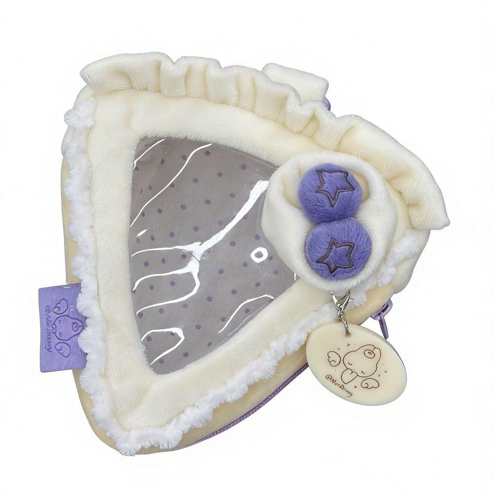 10cm Doll Display Bag Heart Keychain Charm Strawberry Cake Bag Clear Window Storage Pouch  Kpop