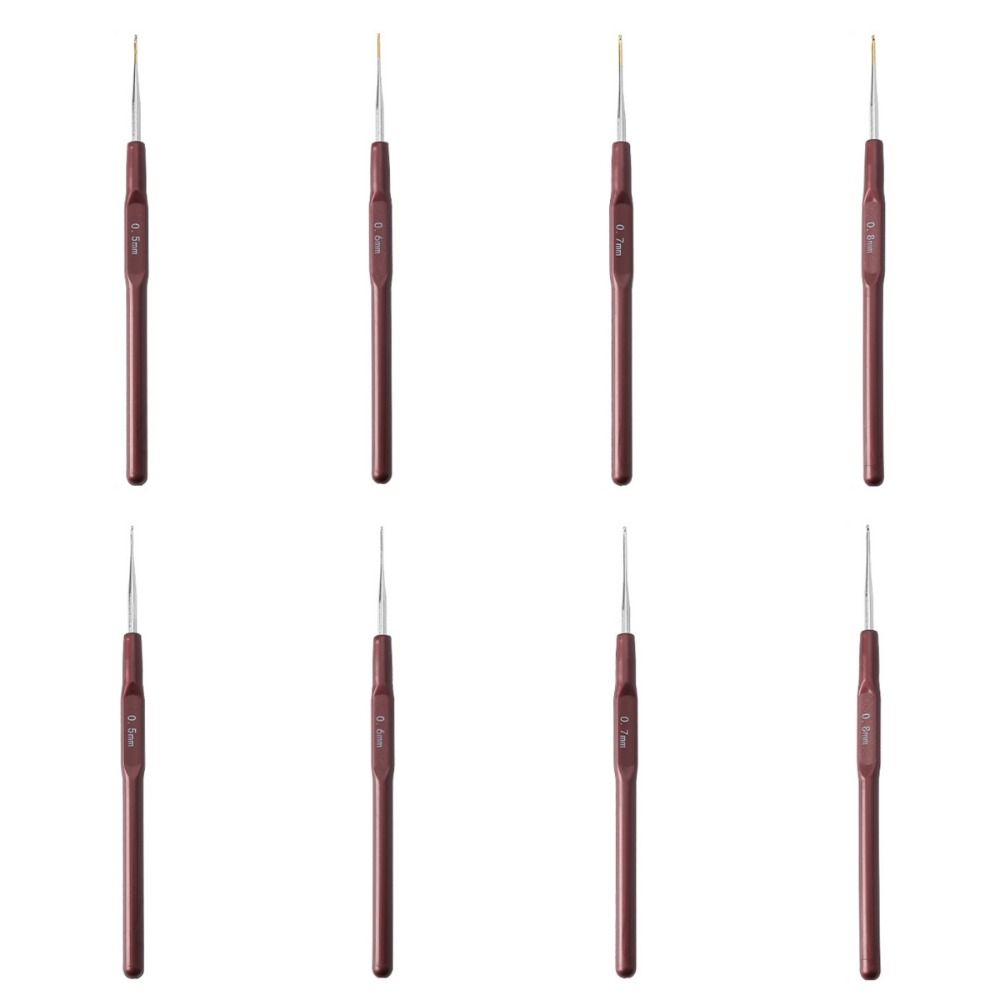 0.5Mm 0.6Mm 0.7Mm 0.8Mm Hook Needle Knitting Crochet Hooks Micro Hook  for Making Braiding