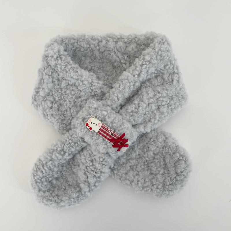 Cozy Cat Thickened Plush Neck Gaiter for Kids