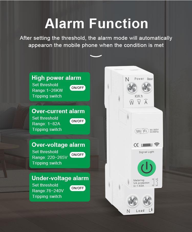 Tuya Smart Wi-Fi Circuit Breaker with Mobile App Control and Timer