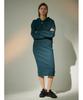 Myue Leafy Jersey Skirt - Green