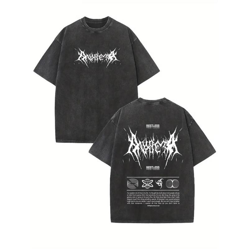 

Printed T-Shirt, High-Quality Wax Printed Cotton Retro Fashion Brand T-Shirt, Suitable for Summer T-Shirt with a Certain Thickness, Holiday Gift M чёрный