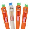 4pcs Cute Carrot Shaped Pens Gel Pen Kids Easter Birthday Party Gift Retractable Tongue Refill Black Ink Pens School Stationery