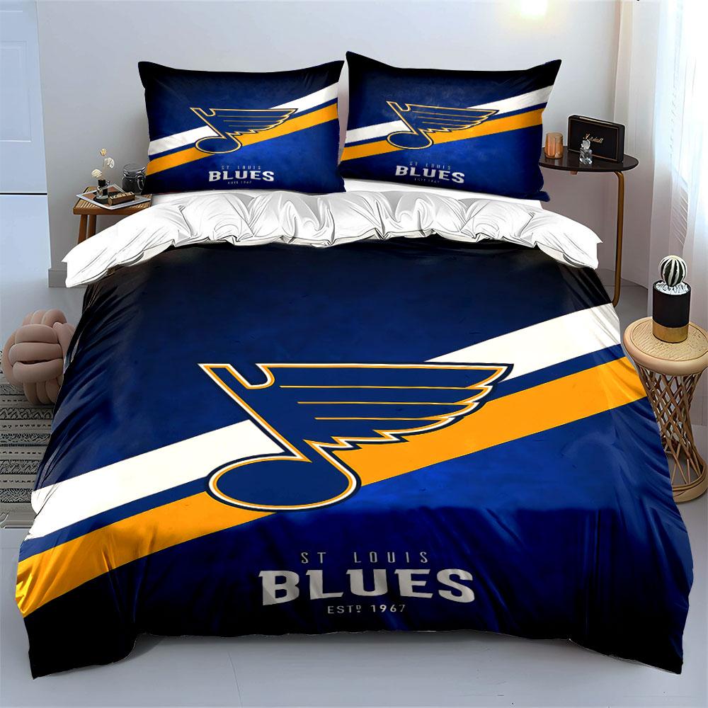 St. Louis Blues Logo Bedding Set Bedding Duvet Cover Set Duvet Cover Pillowcases (1 * Duvet Cover 2 * Pillowcases, without duvet insert)