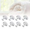16 Pieces Quilt Fixing Clips Heart Shape Removable Comforter Fastener Duvet Blanket Bedding Holder Pins for Home Use