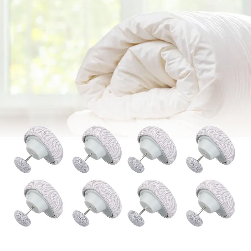 16 Pieces Quilt Fixing Clips Heart Shape Removable Comforter Fastener Duvet Blanket Bedding Holder Pins for Home Use