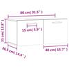 Wall Cabinet Concrete Gray 80 x 36.5 x 35 cm Particleboard