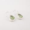 Green Amethyst Gemstone 925 Sterling Silver Jewelry Handcrafted Earrings 1.40" EE-9-38