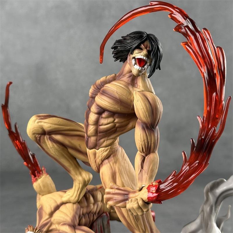 29cm Eren Jaeger Figure Manga Attack On Titan Anime Figures Jaeger Pvc Model Statue Doll Collection Decoration Toys Gift