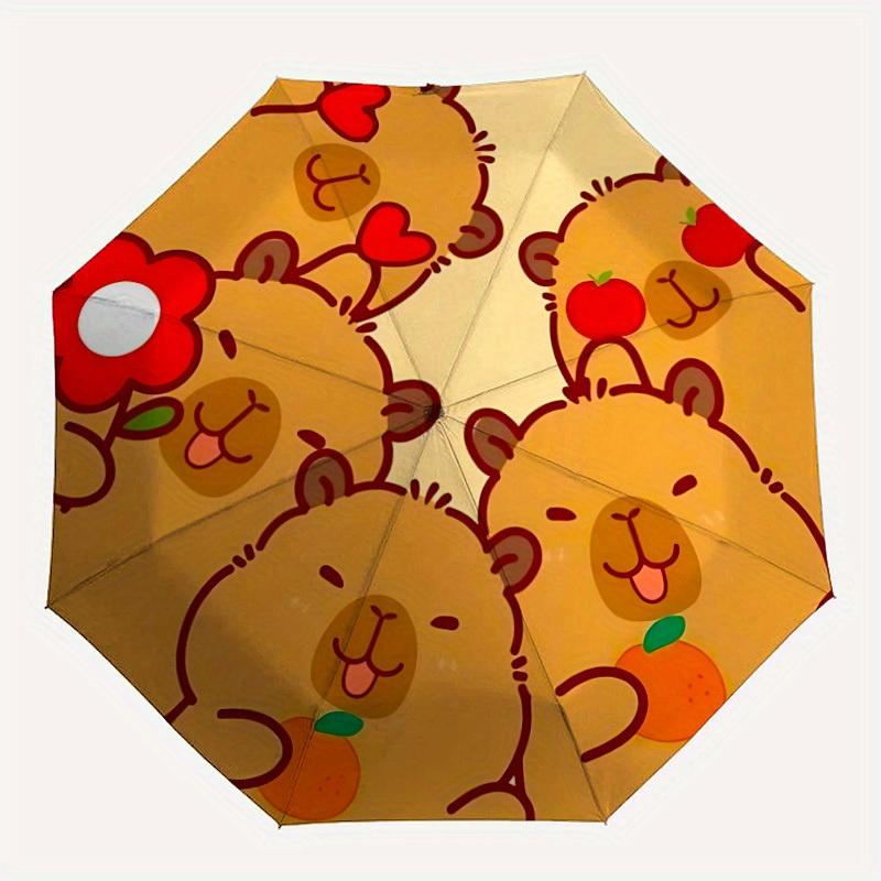 1pc Capybara Automatic Open/Close Umbrella, Portable Folding umbrella for Everyday Use yy250826011