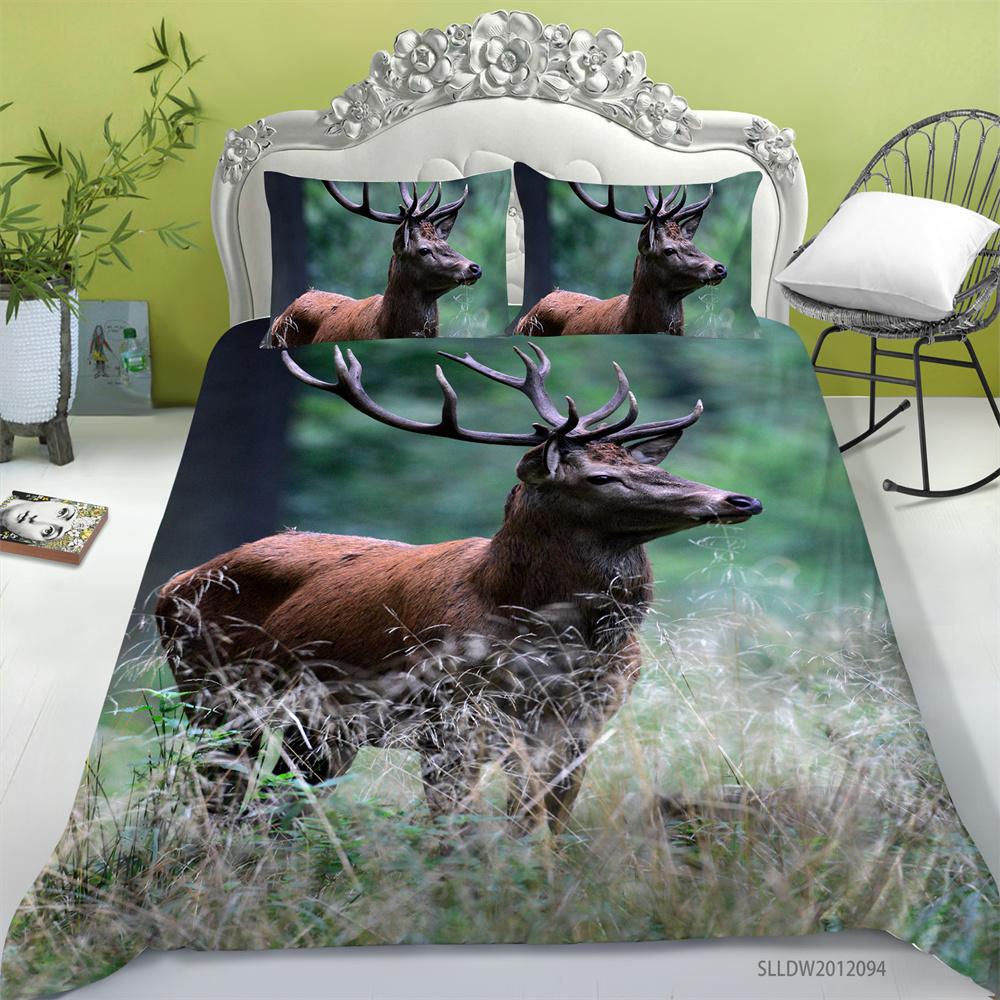 Venta caliente ciervos funda nórdica conjunto fresco ropa de cama para el hogar mascotas pintura ropa de cama traje hombre niños fundas de cama de lujo juegos de fundas de cama de moda