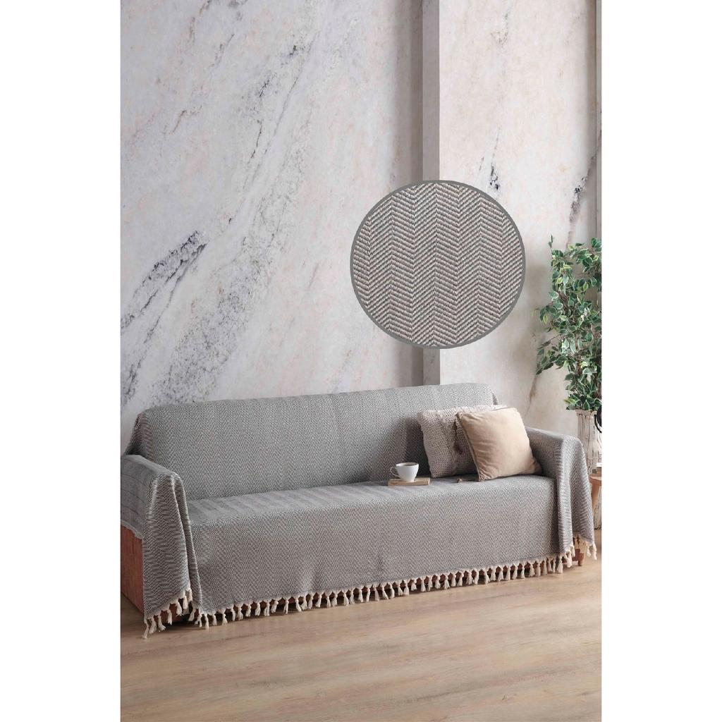 Natural Sofa Cover Ecru Covering The Arms 180x300