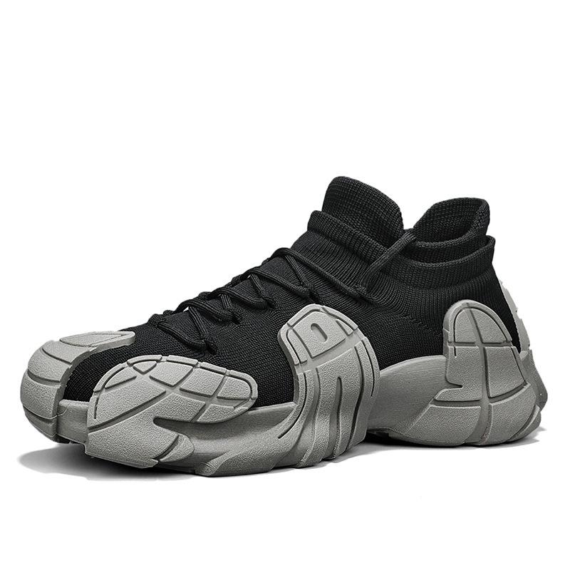 

Чоловічі сезонні дихаючі шкарпетки з тонкої сітки 2024 нові чоловічі туфлі на одній педалі на товстій підошві 45