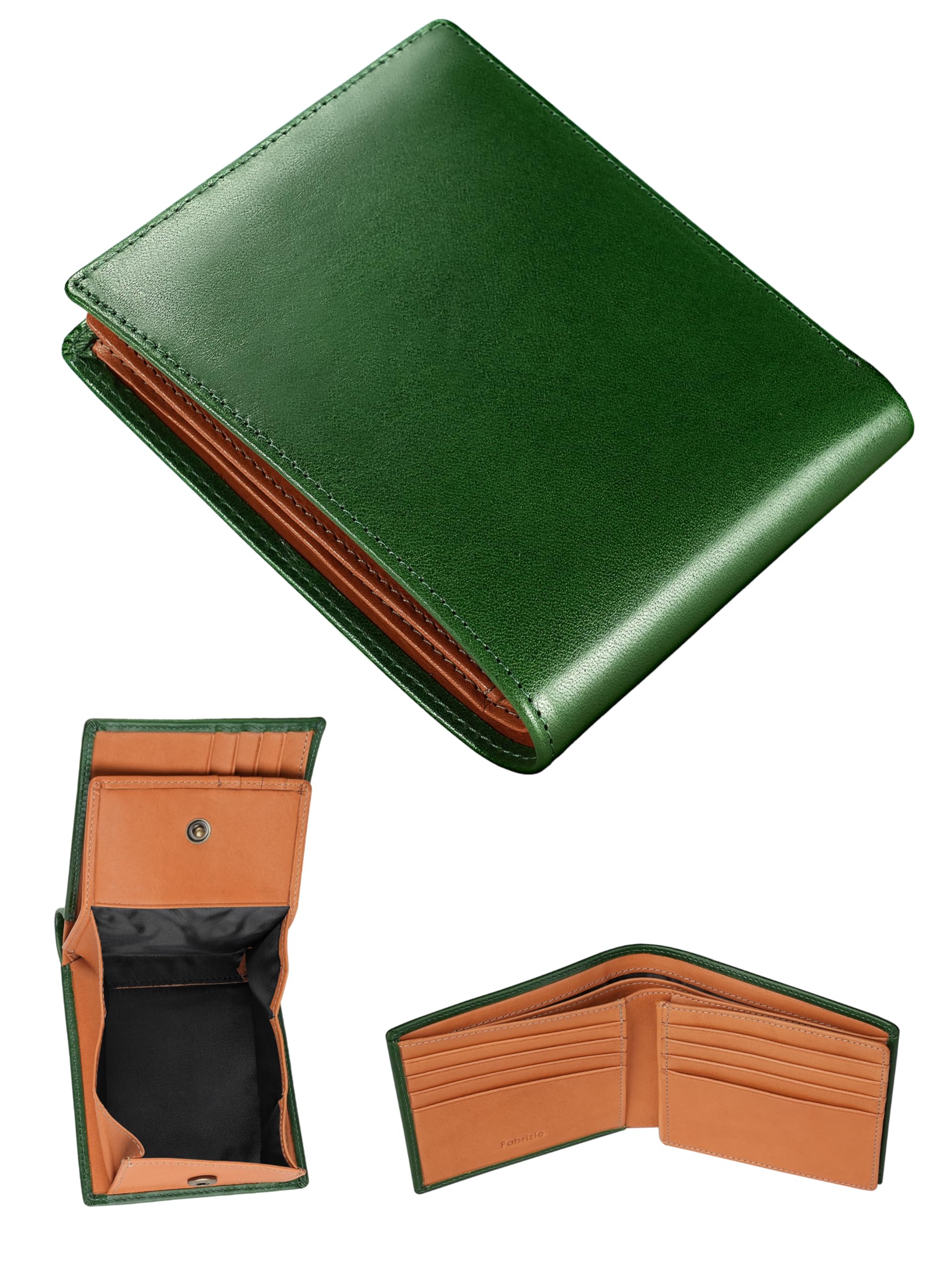

Coin Easy to Italian Made by Top Leather Large Genuine Leather [Fabrizio] Men s Wallet, Bi-fold, Box-shaped, Purse, Thin, Soft, Use, Leather,