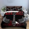 Guitar, wings, red flourishes. Bedding sets Duvet cover sets Duvet covers Pillowcases(1 * Duvet Cover 2 * Pillowcases without duvet insert)