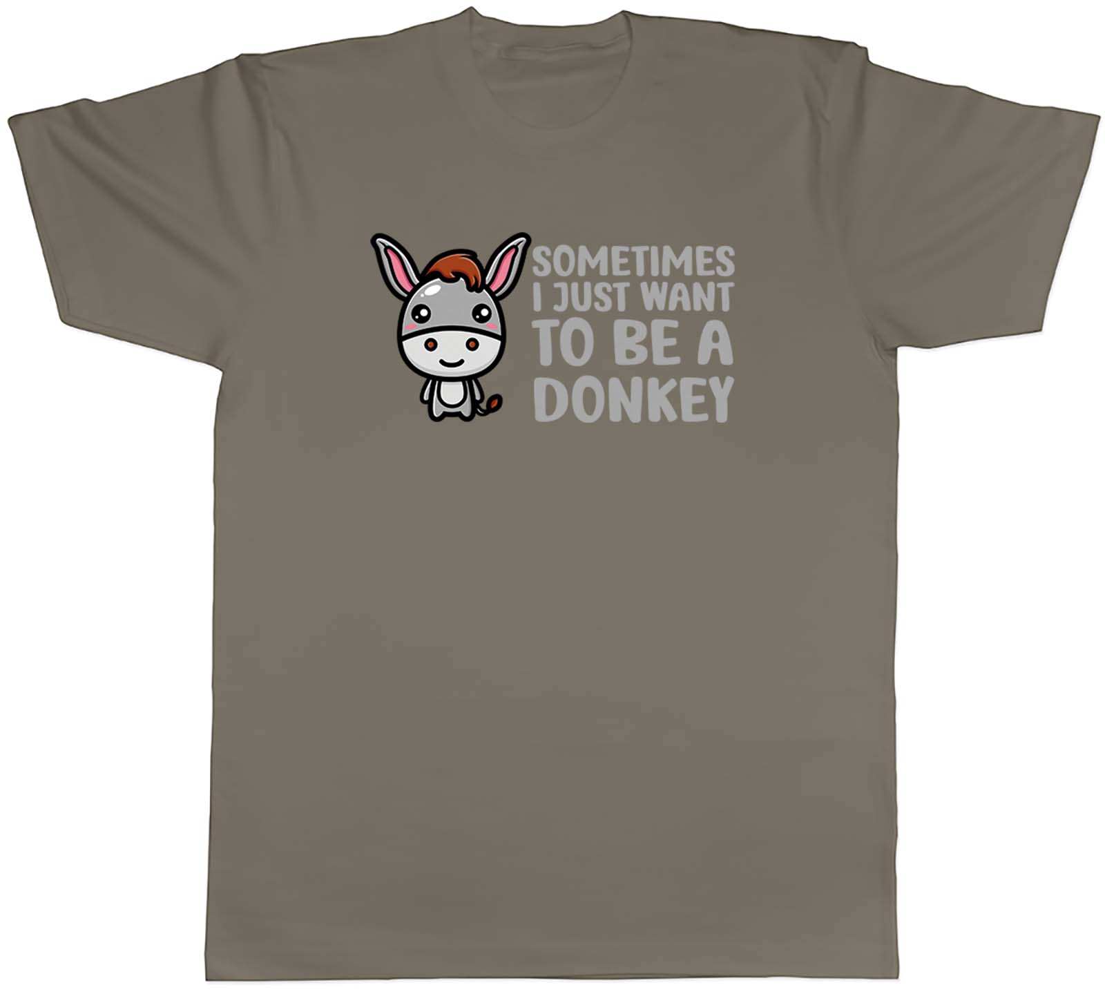 Sometimes I Just Want To Be Donkey Animal Mens Unisex T-Shirt Tee Gift S