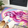 Magical Unicorn Fantasy Office Rug Chair Mat, Entryway Carpet, Suitable for Front Door, Bedroom, Living Room, Desk, Holiday Gift