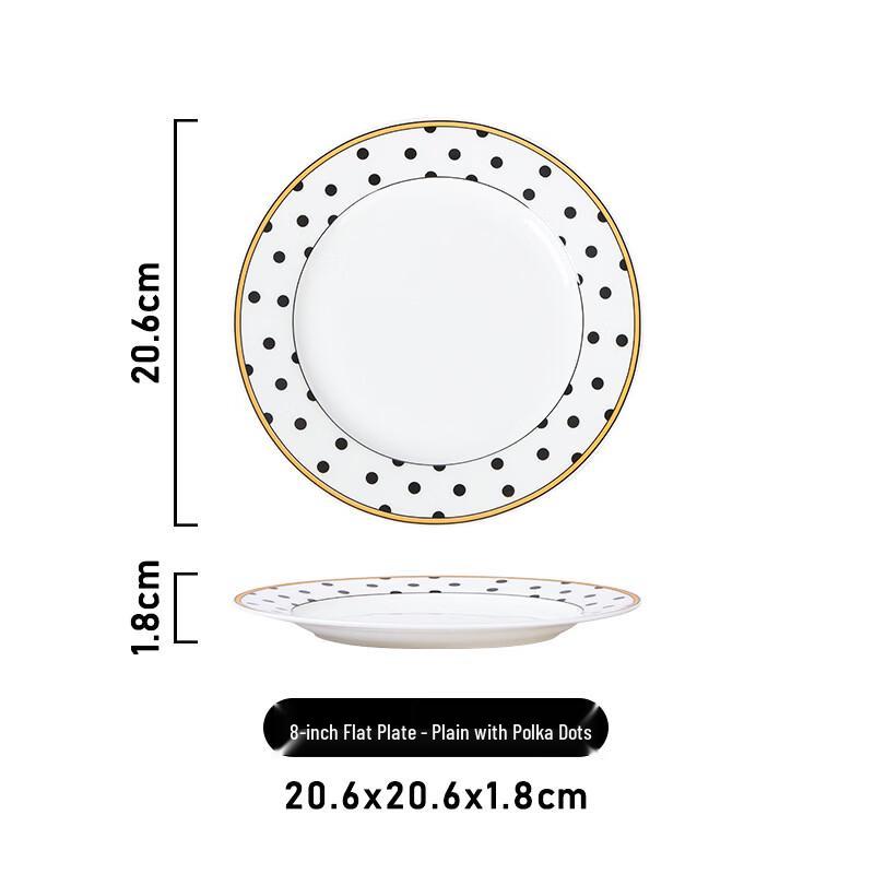 

Abay Gold Rim Ceramic Steak Plate