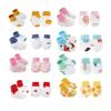 Infant Anti Scratch Gloves and Socks Set for Boys and Girls Comfortable Cotton Mittens & Booties for Home or Travel