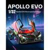 Simulation 1/32 Apollo EVO Electroplated Alloy Car Model Colorful Sports Car Ornaments Sound and Light Pull Back Children's Toys