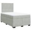 Maison Exclusive - Bed Slat Base and Mattress Light Grey 120x200cm Velvet
