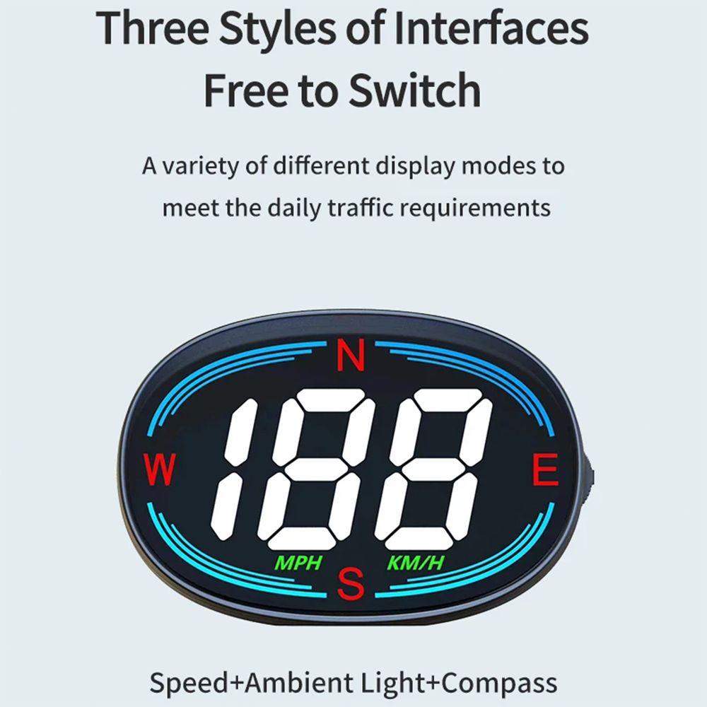 Overspeed Alarm GPS HUD Car Head Up Display Plug&Play Vehicle Speed Meter  Speed Meter