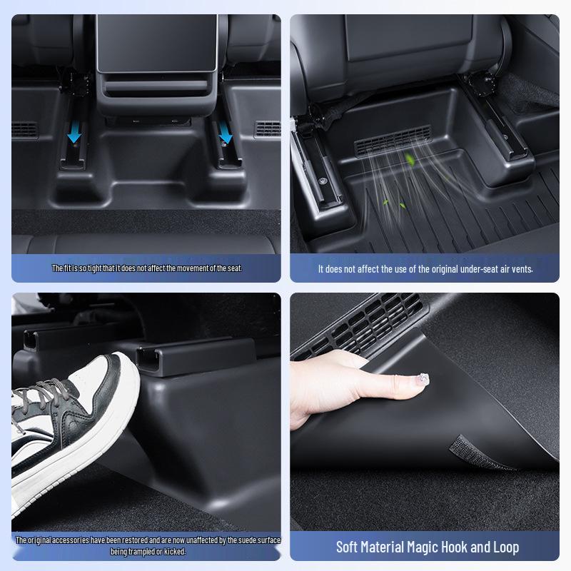 Compatible Under-Seat Full Coverage Kick Protectors for 25 Tesla Model Y/YL Variants