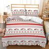 Navidad Plaid Merry Christmas Tree Duvet Cover Twin King Festival Santa Deer Bedding Set Polyester Quilt For Adults Home Decor