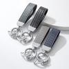 Carbon Fiber Pattern Car Keychain: Creative Anti-Lost Handmade Metal & Leather Men's/Women's Accessory