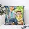 Ricked and Mortys Pillow Case  Comfy Pillow Cover For Living Room Sofa Retro Trendy Pillowcases