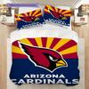 Arizona Cardinals Pattern Bedding Quilt Set Quilt Cover Pillowcase Home Decoration Birthday Gift (1 * Duvet Cover + 2 * Pillowcase, Without Core)